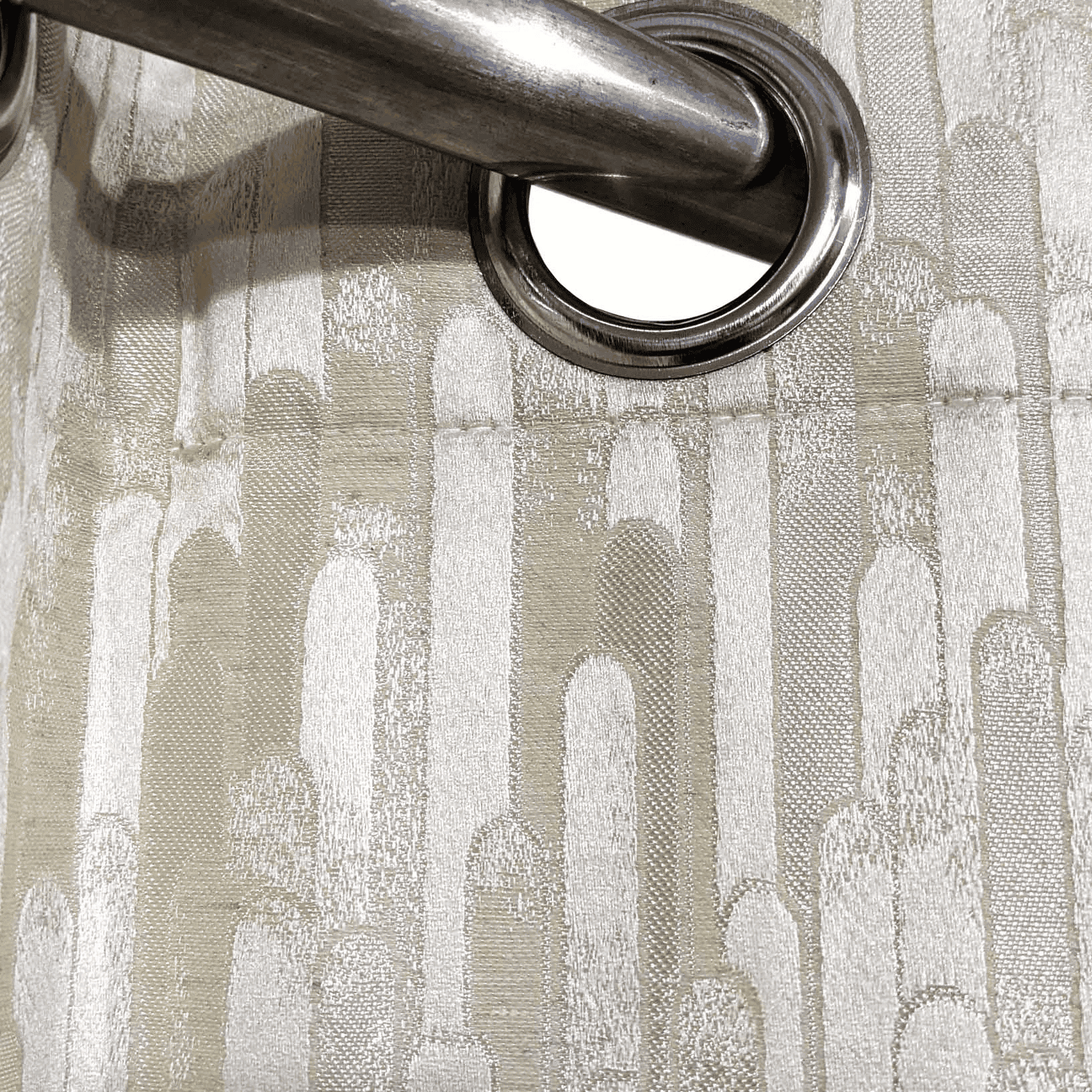 Self Print Thick Shanghai Curtain - Lite Gold 5-1
