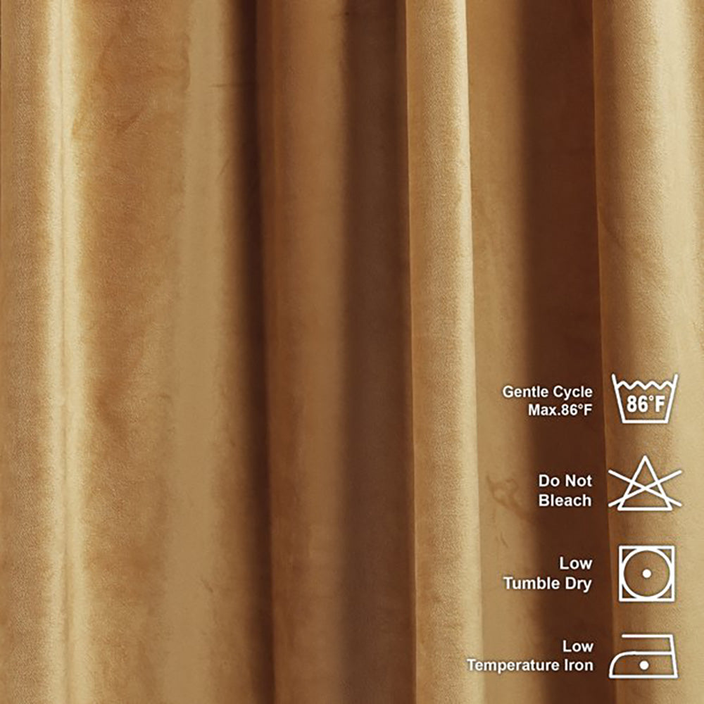 apricot gold velvet curtain