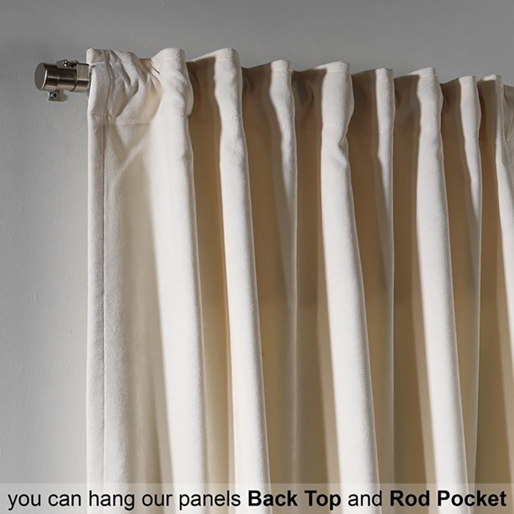 off white velvet curtains