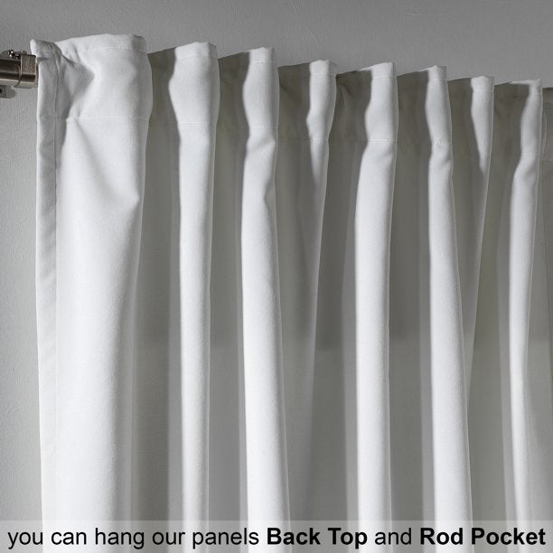 white velvet curtains