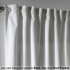 white velvet curtains